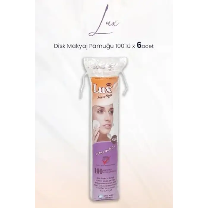 Disk Makyaj Pamuğu 100lü x 6 Adet