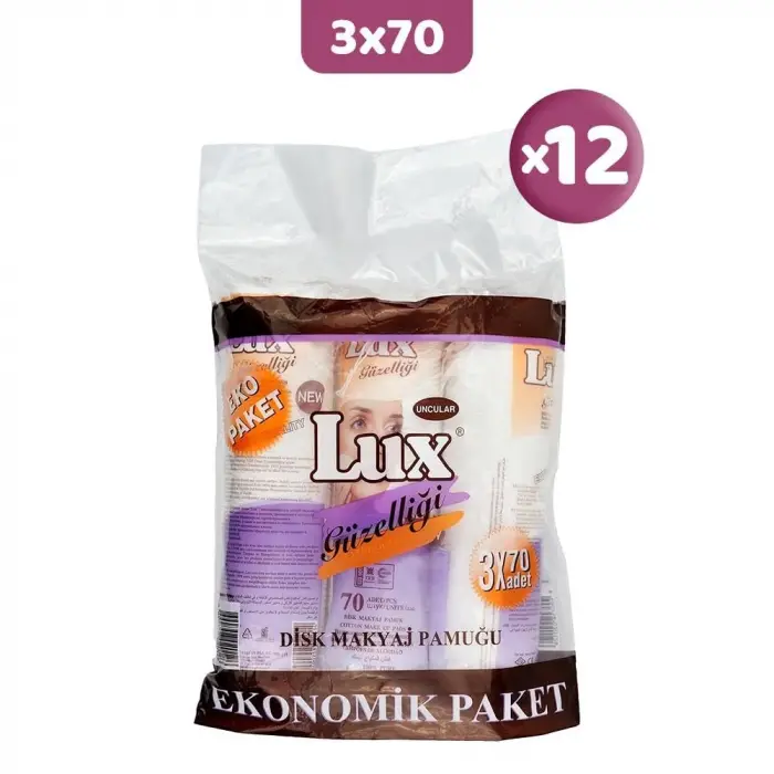 Disk Makyaj Pamuğu 3x70li (Eko Paket) x 12