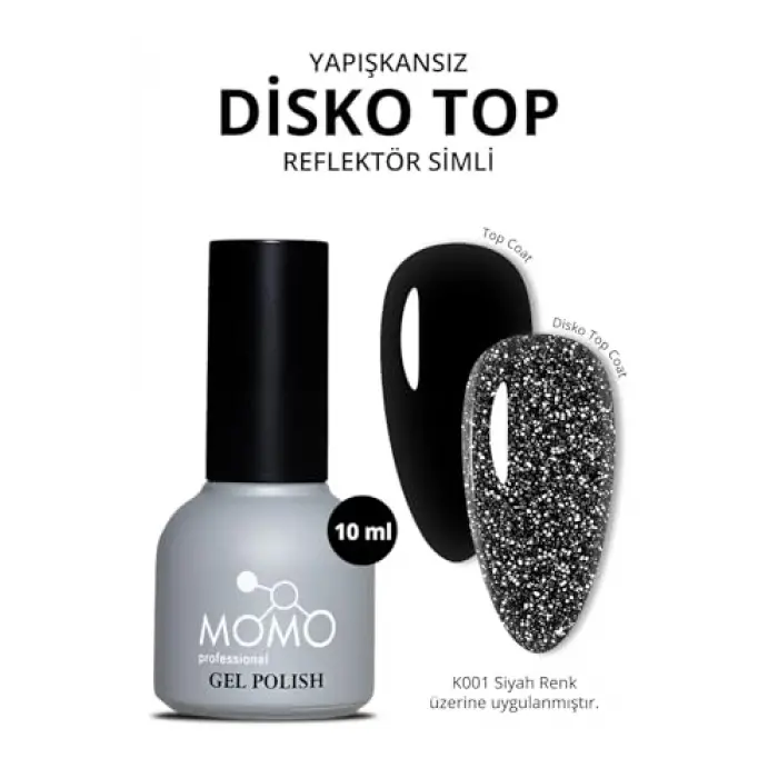 Disko Efekt Top Coat Kalıcı Oje, 10 ml