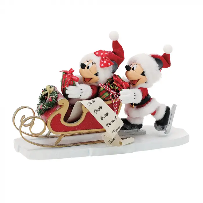Disney Mickey ve Minnie Mouse Buz Üzerinde Heykelcik, 18,7 cm