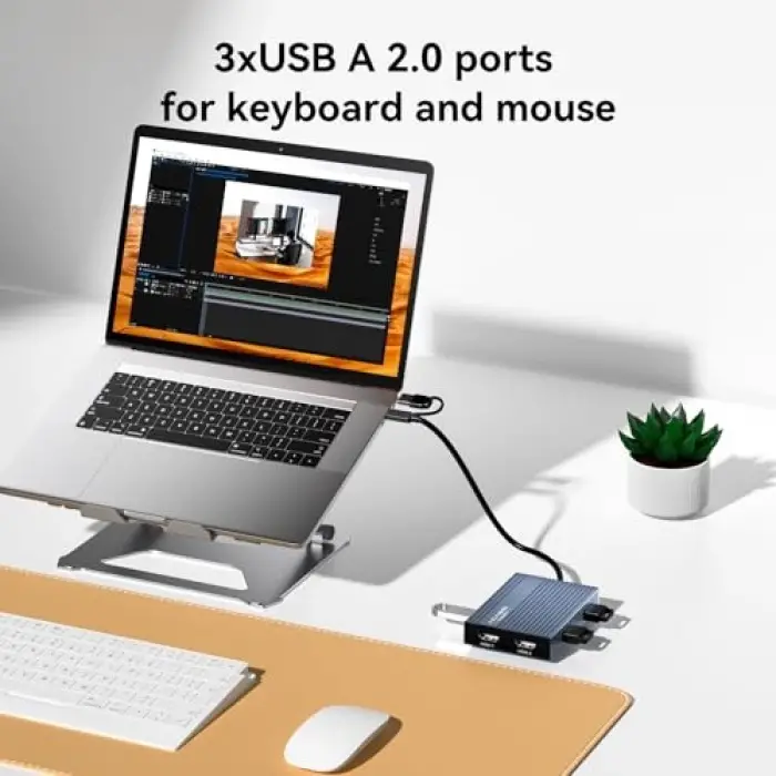 Displaylink USB C Dual HDMI 4K@60Hz PD 100W Yerleştirme İstasyonu, USB-C Displaylink Docking Station Adaptörü 2 x HDMI, 3 x USB-A, 100 W PD Şarj, Mac M1/M2/M3/M4/Windows ile Uyumlu