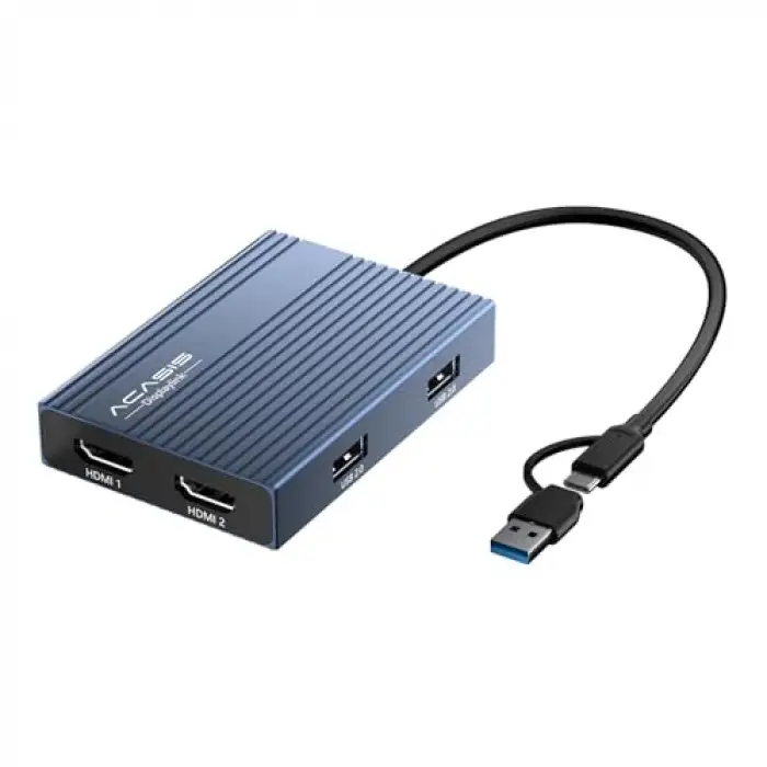 Displaylink USB C Dual HDMI 4K@60Hz PD 100W Yerleştirme İstasyonu, USB-C Displaylink Docking Station Adaptörü 2 x HDMI, 3 x USB-A, 100 W PD Şarj, Mac M1/M2/M3/M4/Windows ile Uyumlu