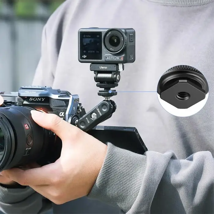 Djı Osmo Action 3 ve 4 için CA22 cold shoe adaptörü