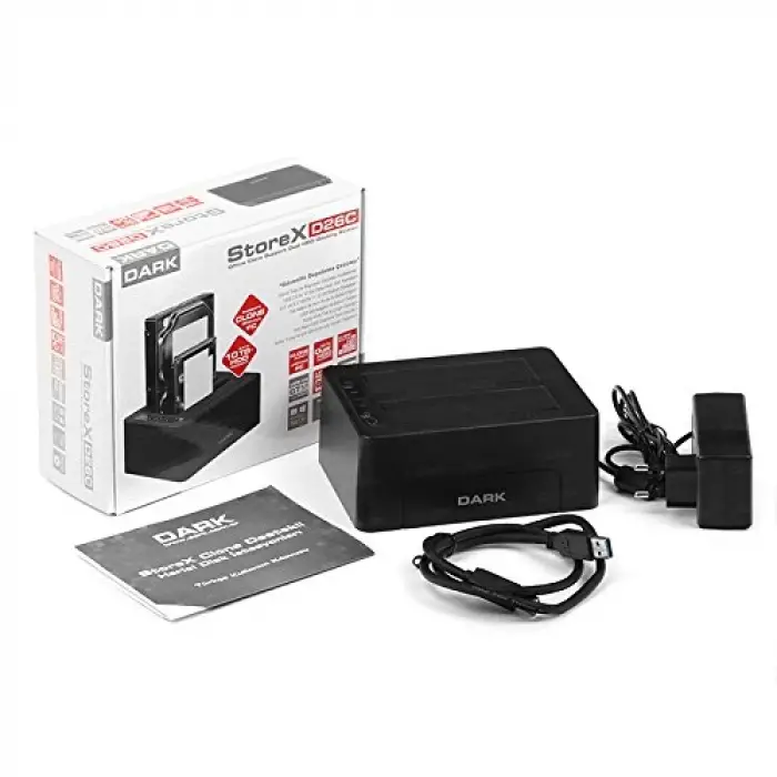 DK-AC-DSD26C, D26C USB 3.0 Çiftli 2.5 / 3.5 Sata Offline Clone Docking Station