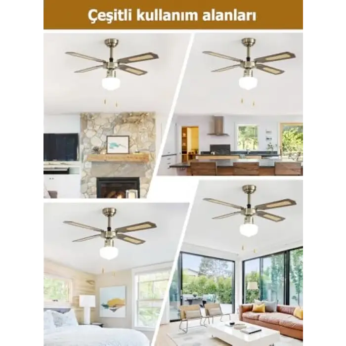 DLC POYRAZ TAVAN VANTİLATÖRÜ ANTİK 107CM