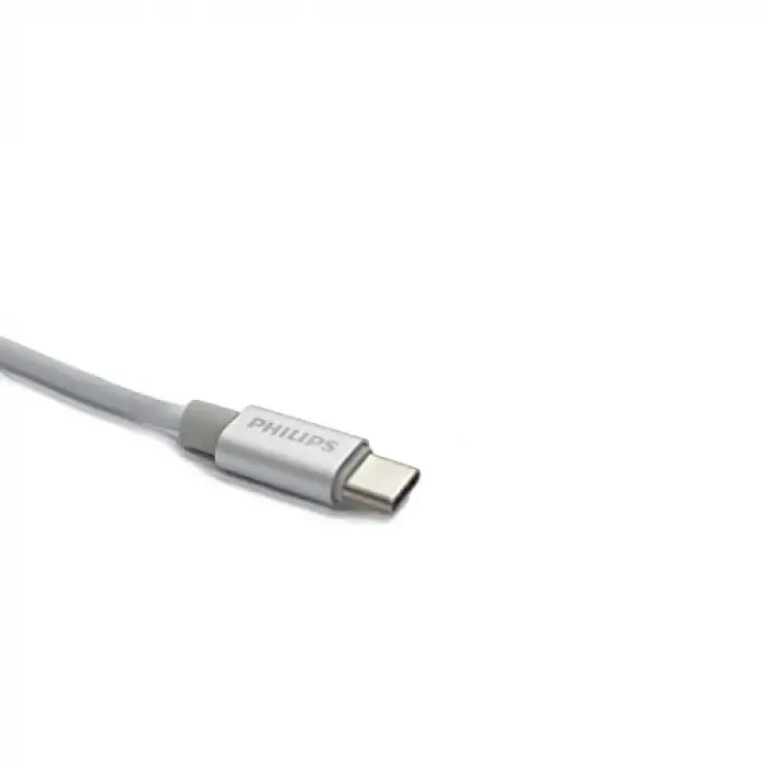 DLC2528M 1.2 Metre Elastik Type-C Kablo, Gri