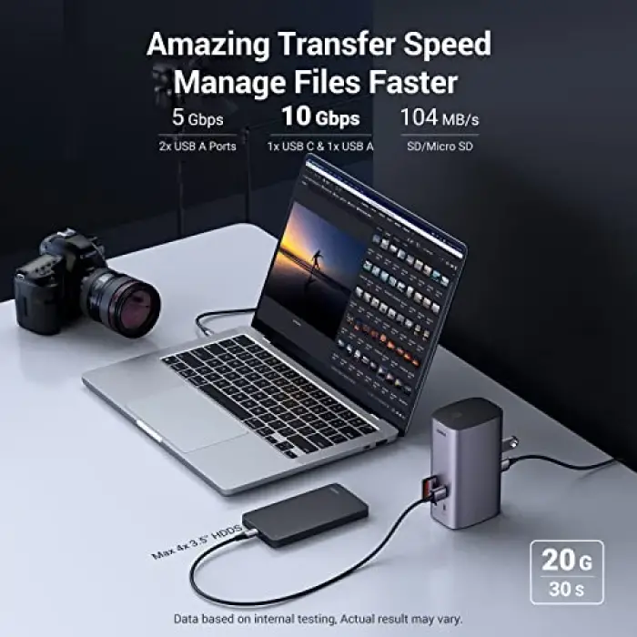 Docking Station Triple Display, 12-in-1 USB C MacBook Docking Station with 2 HDMI DP 8K, 10 Gbps USB C and USB-A Data, 100W PD Charging, Ethernet, Audio, SD TF Card Reader for Mac OS, Windows