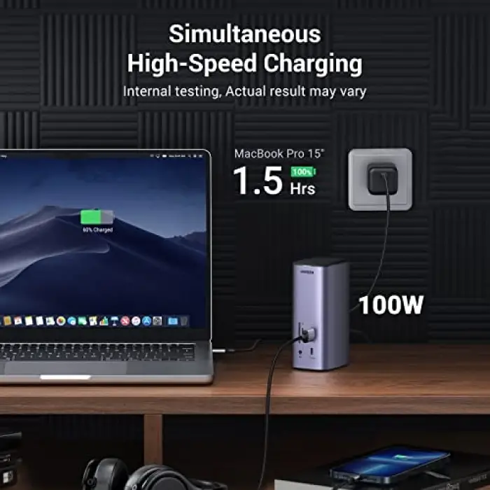 Docking Station Triple Display, 12-in-1 USB C MacBook Docking Station with 2 HDMI DP 8K, 10 Gbps USB C and USB-A Data, 100W PD Charging, Ethernet, Audio, SD TF Card Reader for Mac OS, Windows