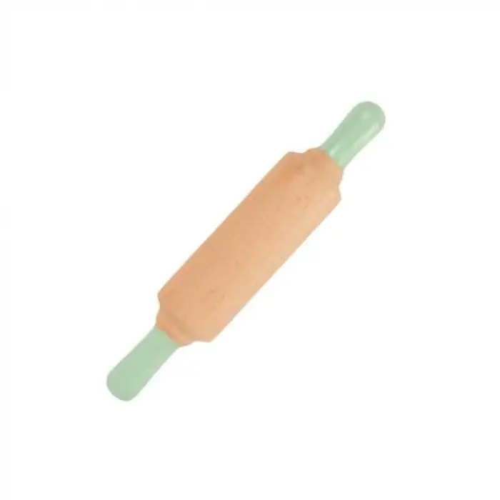Doğal Ahşap Merdane, Pastel Yeşil