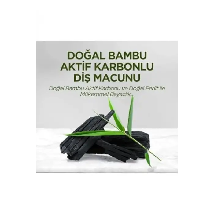 Doğal Bambu Aktif Karbonlu Diş Macunu 6 Adet 90 ML