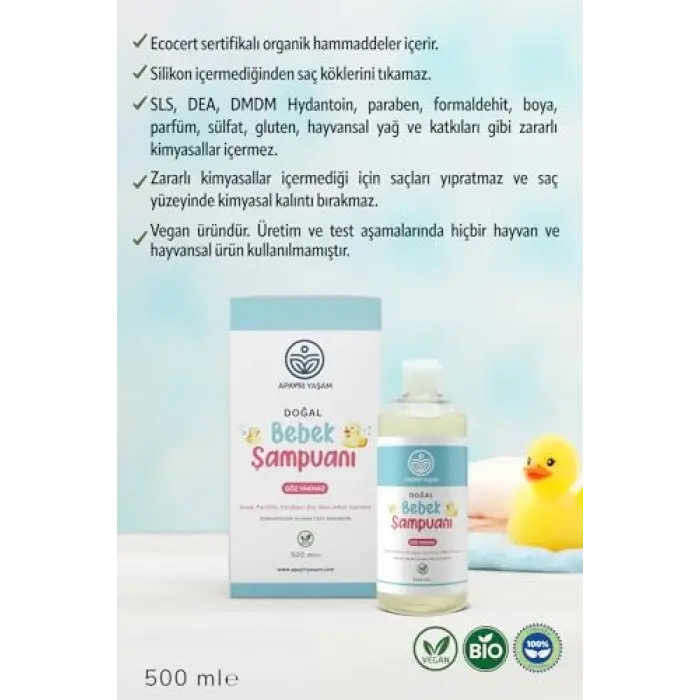 Doğal Bebek Şampuanı 500 ML
