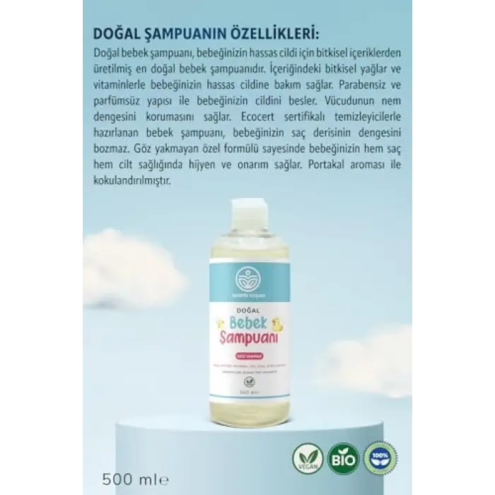 Doğal Bebek Şampuanı 500 ML