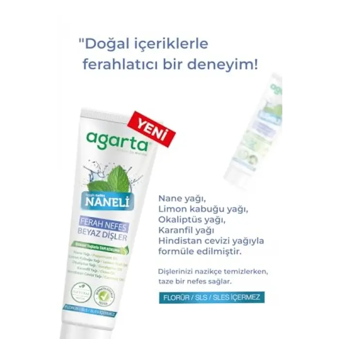 Doğal Diş Macunu, Naneli, 100 Ml