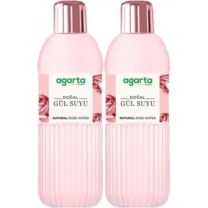 Doğal Gül Suyu 400 ml, 2li Set, Pembe