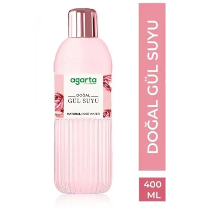 Doğal Gül Suyu 400 ml, 2li Set, Pembe