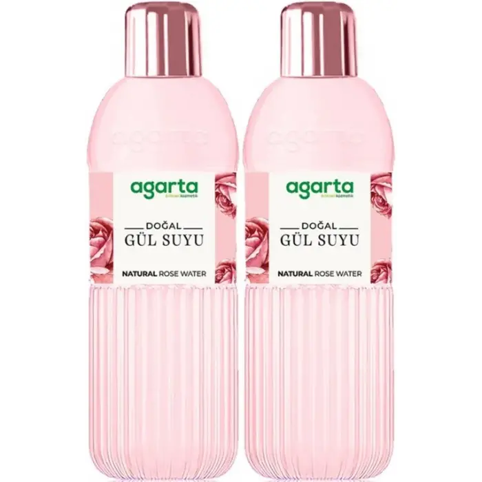 Doğal Gül Suyu 400 ml, 2li Set, Pembe
