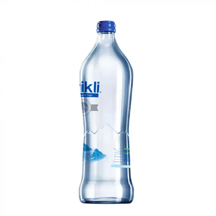 Doğal kaynak suyu, cam şişe, 750 ml
