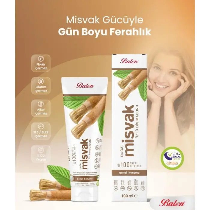 Doğal Misvak Özlü Diş Macunu, 100 ml