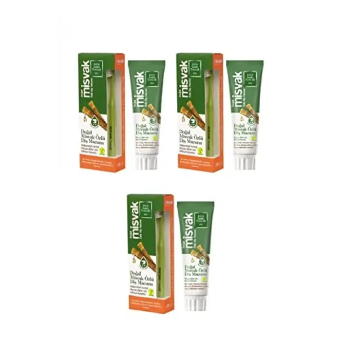 Doğal misvak özlü diş macunu, 75 ml, 3 adet