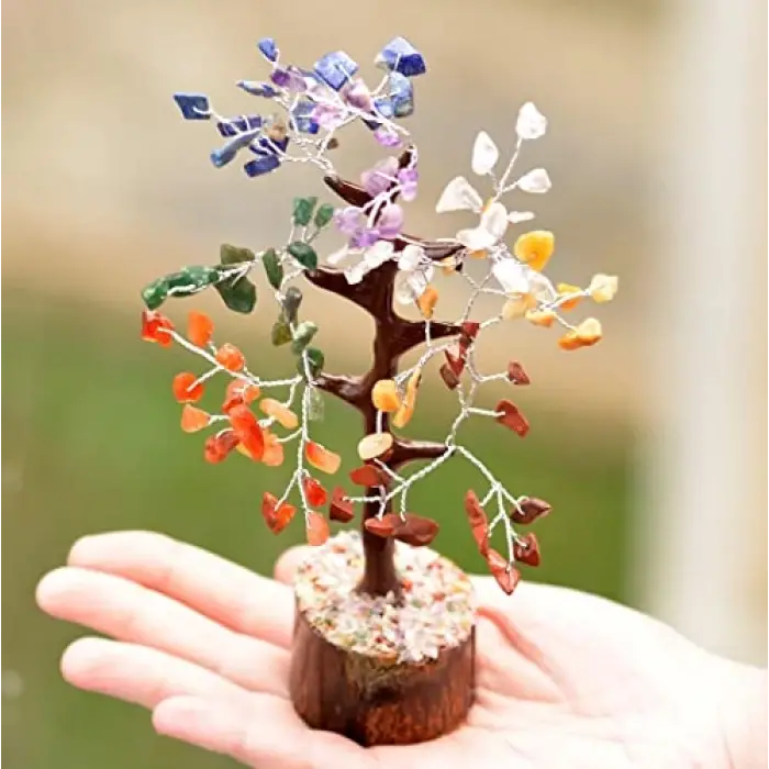 Doğal Taş Çakra Ağaç; 20 cm