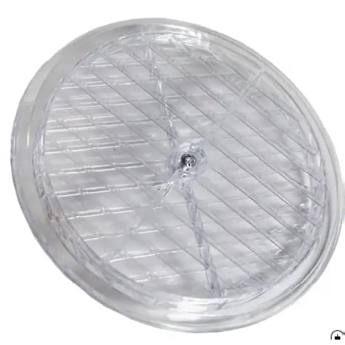 Doğalgaz Havalandırma Cam Menfezi, Şeffaf, Çap 18 Cm