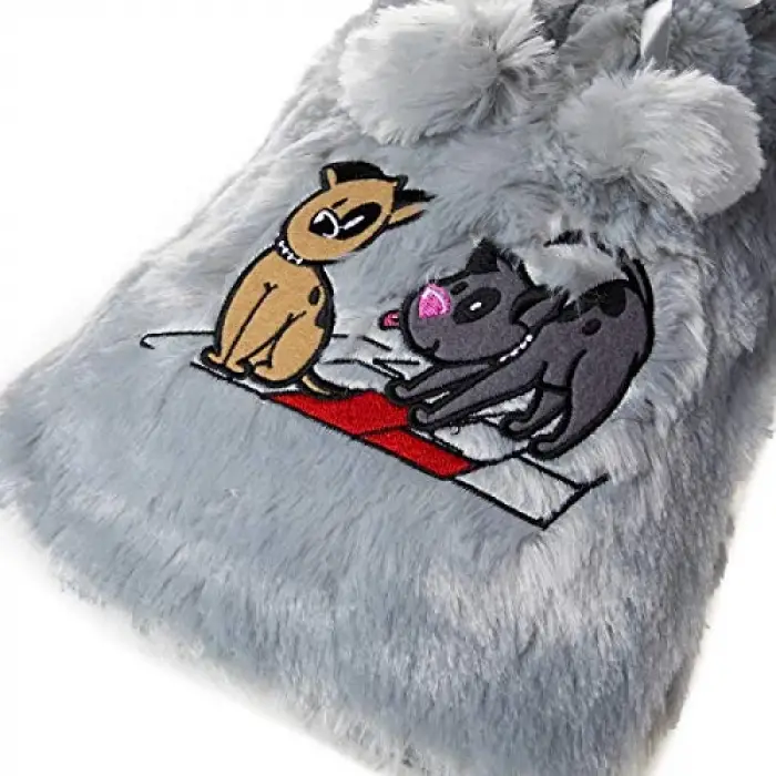 Dogs Gri Peluş Sıcak Su Torbası