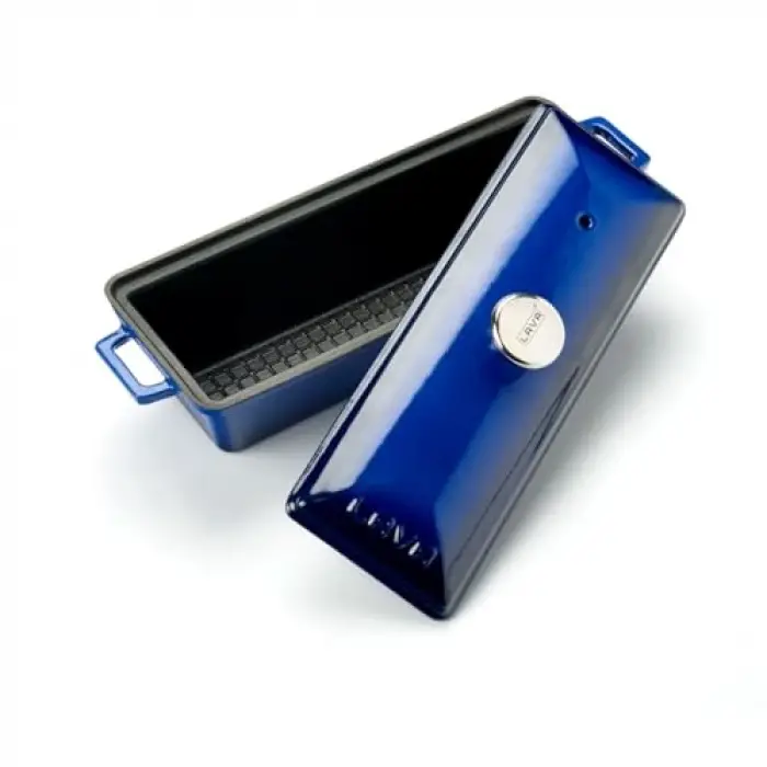Döküm Ekmek Kabı/Terrine, 11x29 cm, Mavi