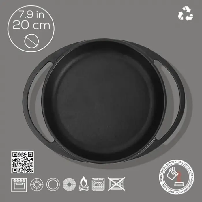 Döküm Mini Yuvarlak Tava, Çap 20