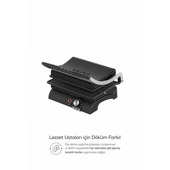 Döküm Tost Makinesi Siyah