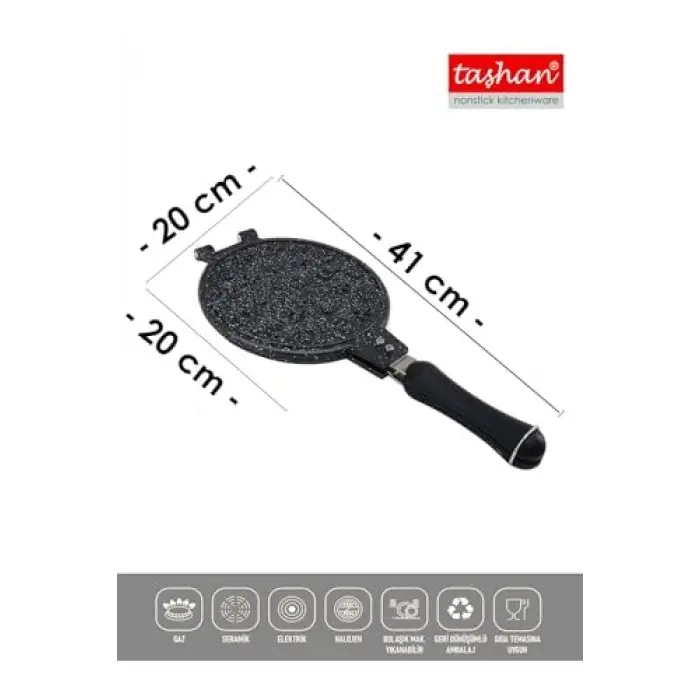 Döküm Waffle Tavası Bakalit Sap