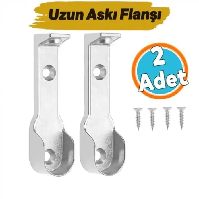 Dolap Borusu Sabitleme Flanşı, 2 Adet, Krom, 70 mm