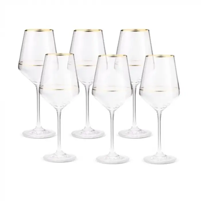 Dolce Vita 6lı Kadeh Çift Gold 390 cc
