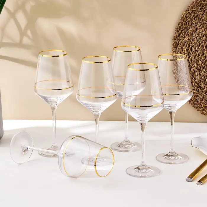 Dolce Vita 6lı Kadeh Çift Gold 390 cc