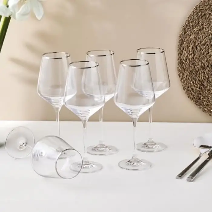 Dolce Vita 6lı Kadeh Platin 390 cc