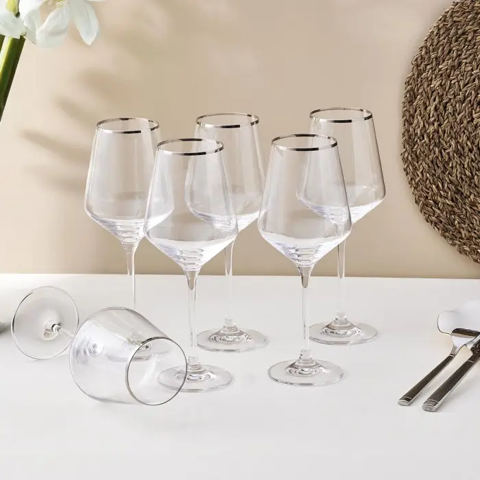 Dolce Vita 6lı Kadeh Platin 390 cc