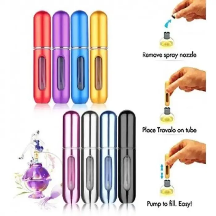 Doldurulabilir Mini Cep Parfüm Şişesi, Taşınabilir Sprey Atomizer, 3 Adet