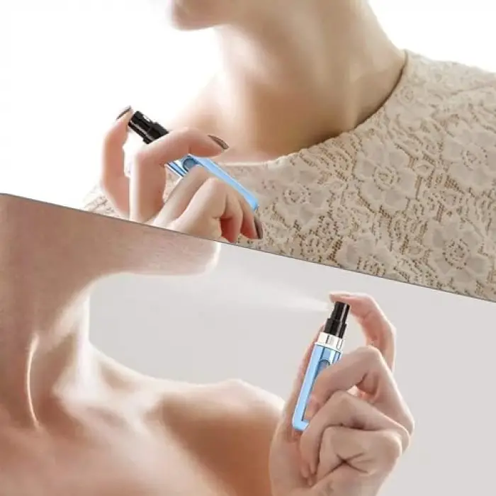 Doldurulabilir mini seyahat parfüm şişesi atomizer, 2 adet