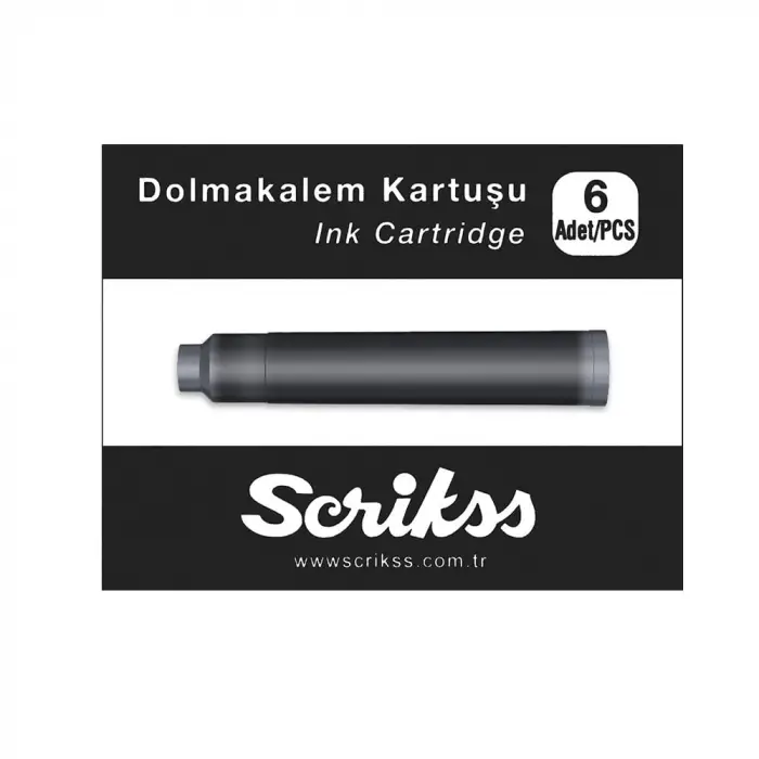 Dolma Kalem Kartuşu 6lı Paket Siyah