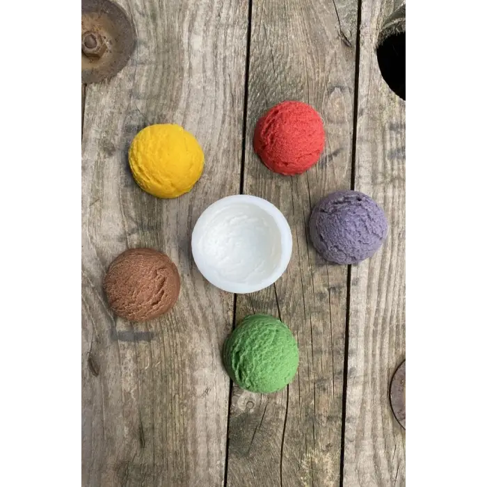 Dondurma Topu Tekli Mum Kalıbı (Silikon)
