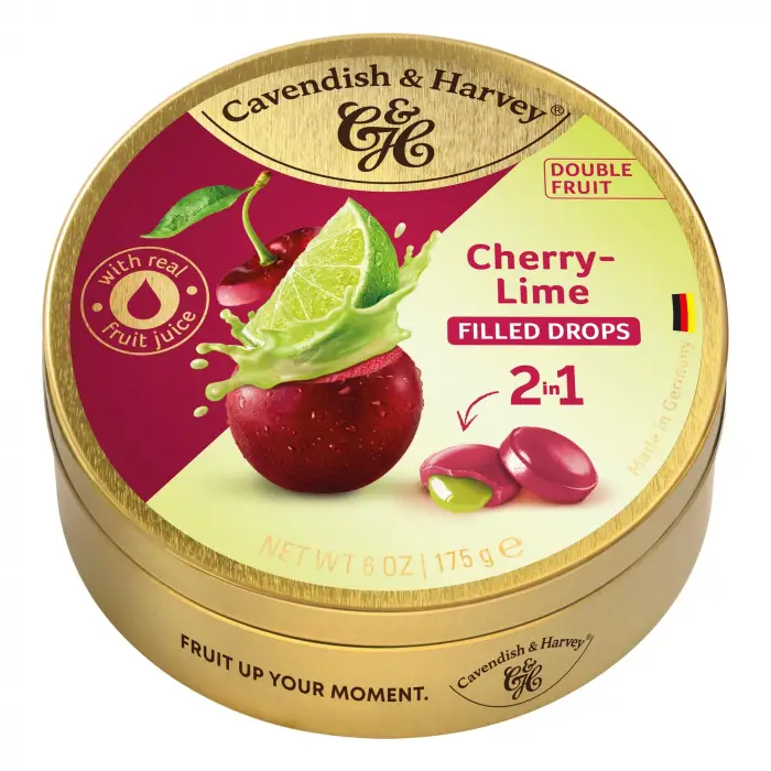 Double Fruit Drops Limon Dolgulu Kirazlı Şeker 175g