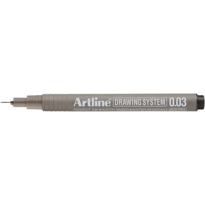 Drawing System 0.03 Çizim Kalemi, Uç 0.03 mm, Siyah