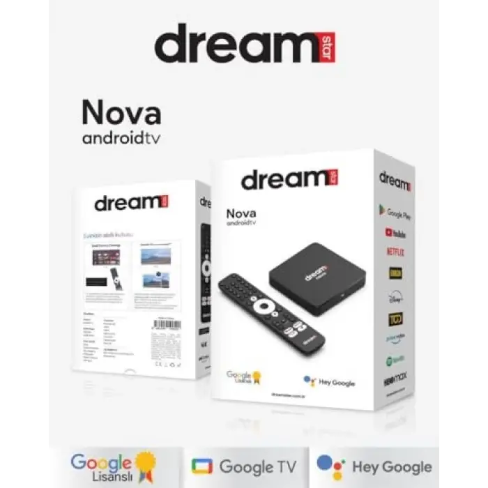 Dreamstar Nova Android Tv Box 2gb Ram 32GB Hafıza Google Lisanslı