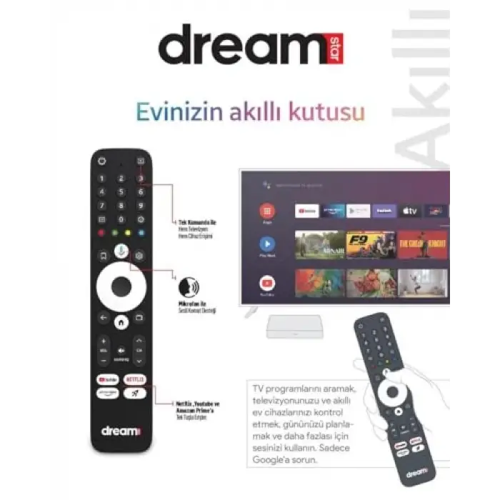 Dreamstar Nova Android Tv Box 2gb Ram 32GB Hafıza Google Lisanslı