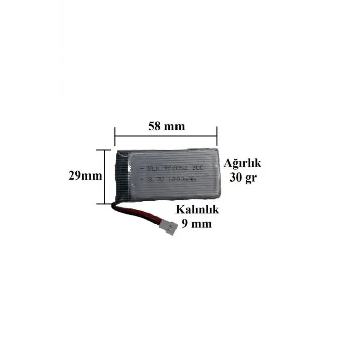 Drone Lityum Polimer Pil 3.7v 1200 Mah