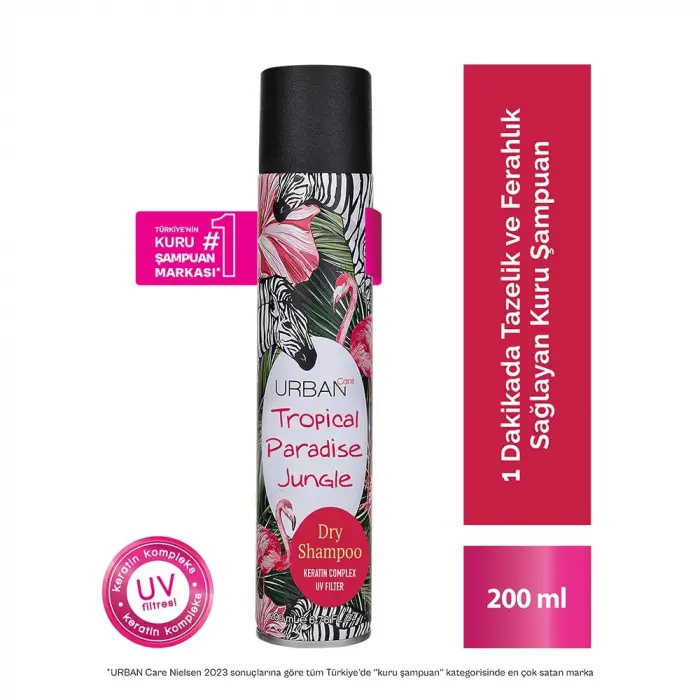Dry Shampoo Tropical Paradise Jungle, Şampuan (200 ml)