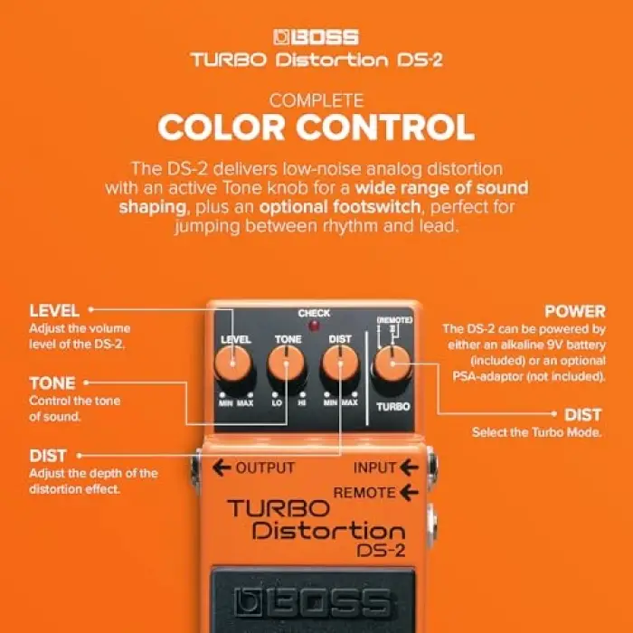 DS-2 Turbo Distortion Compact Pedal