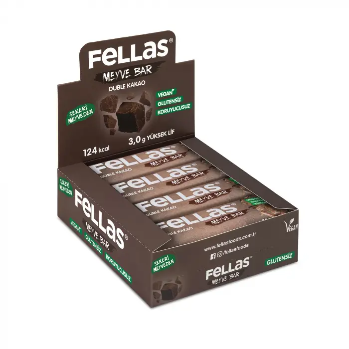 Duble Kakaolu Meyve Bar 35 g x 12 Adet