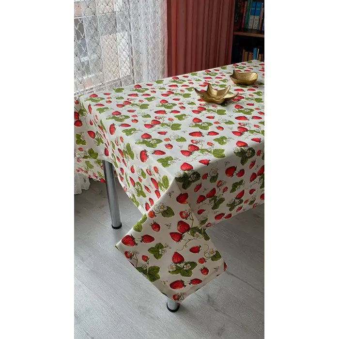 Duck Keten Masa Örtüsü 150 x 180 cm (Çilek)