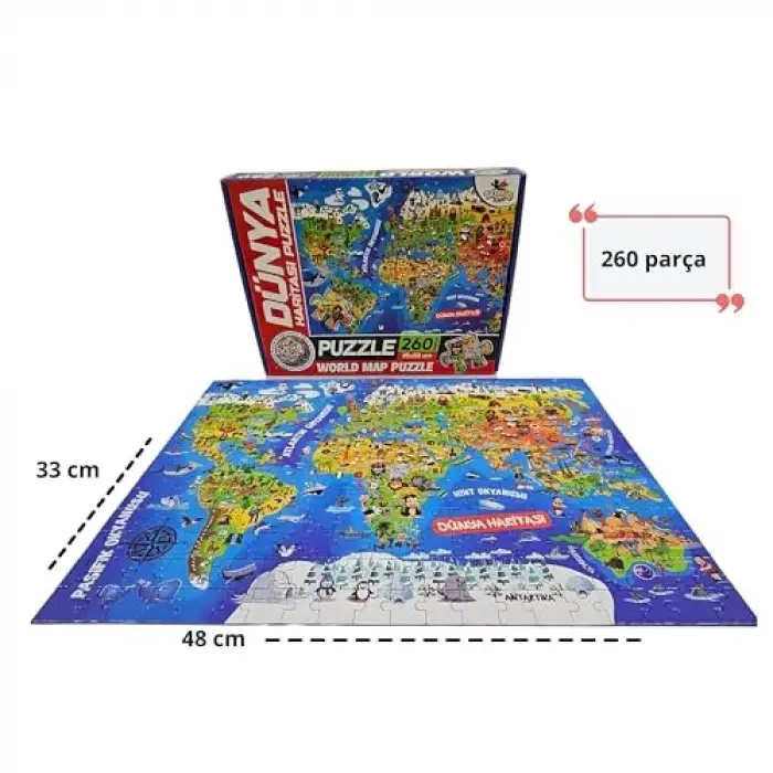 DÜNYA HARİTASI PUZZLE