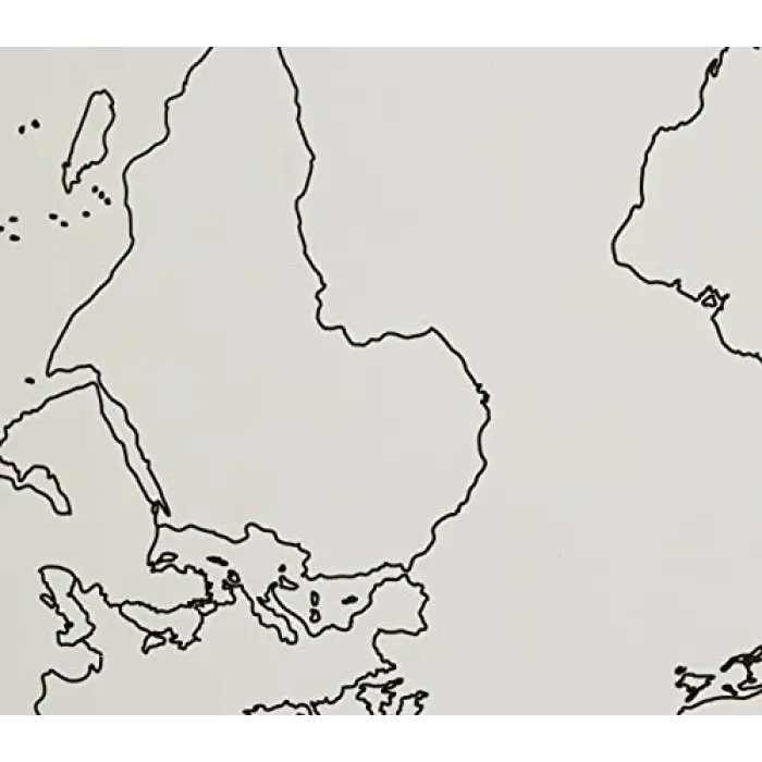 Dünya kıtaları dilsiz haritası